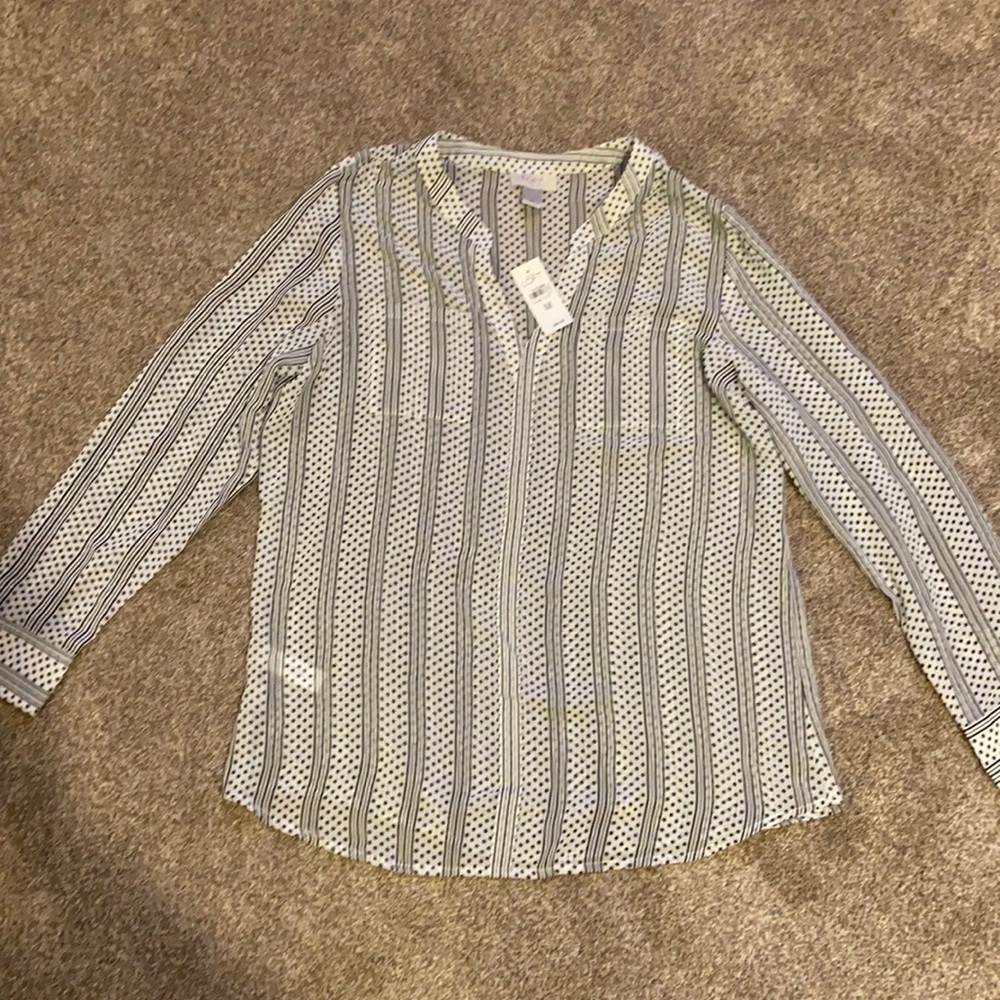 Black and white Loft blouse size M